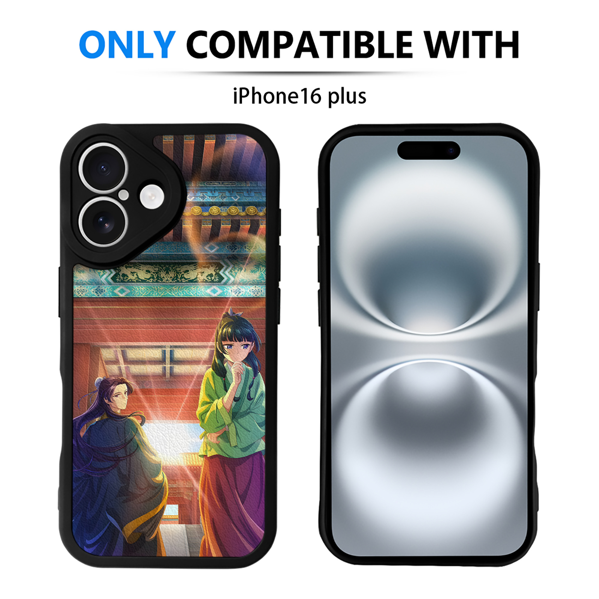 （画像用） 薬屋のひとりごと The Apothecary Diaries 【iPhone 16シリーズ対応】シリコンスマホケース（レザー調） 材質：シリコン